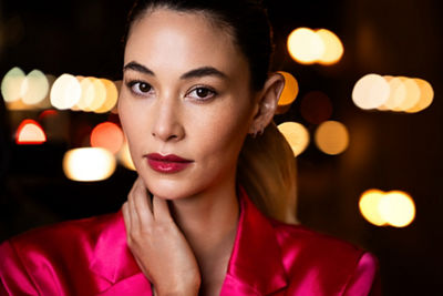 Person Posing at Night