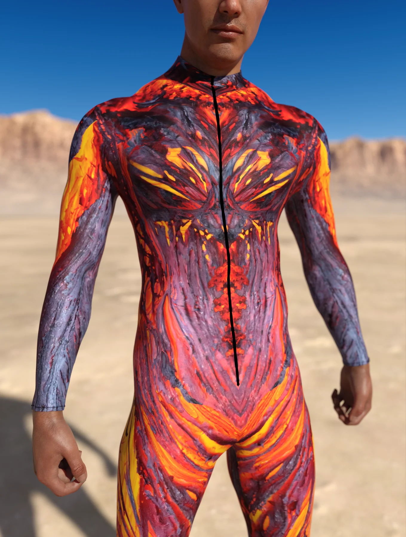 Lava Fighter Male Costume