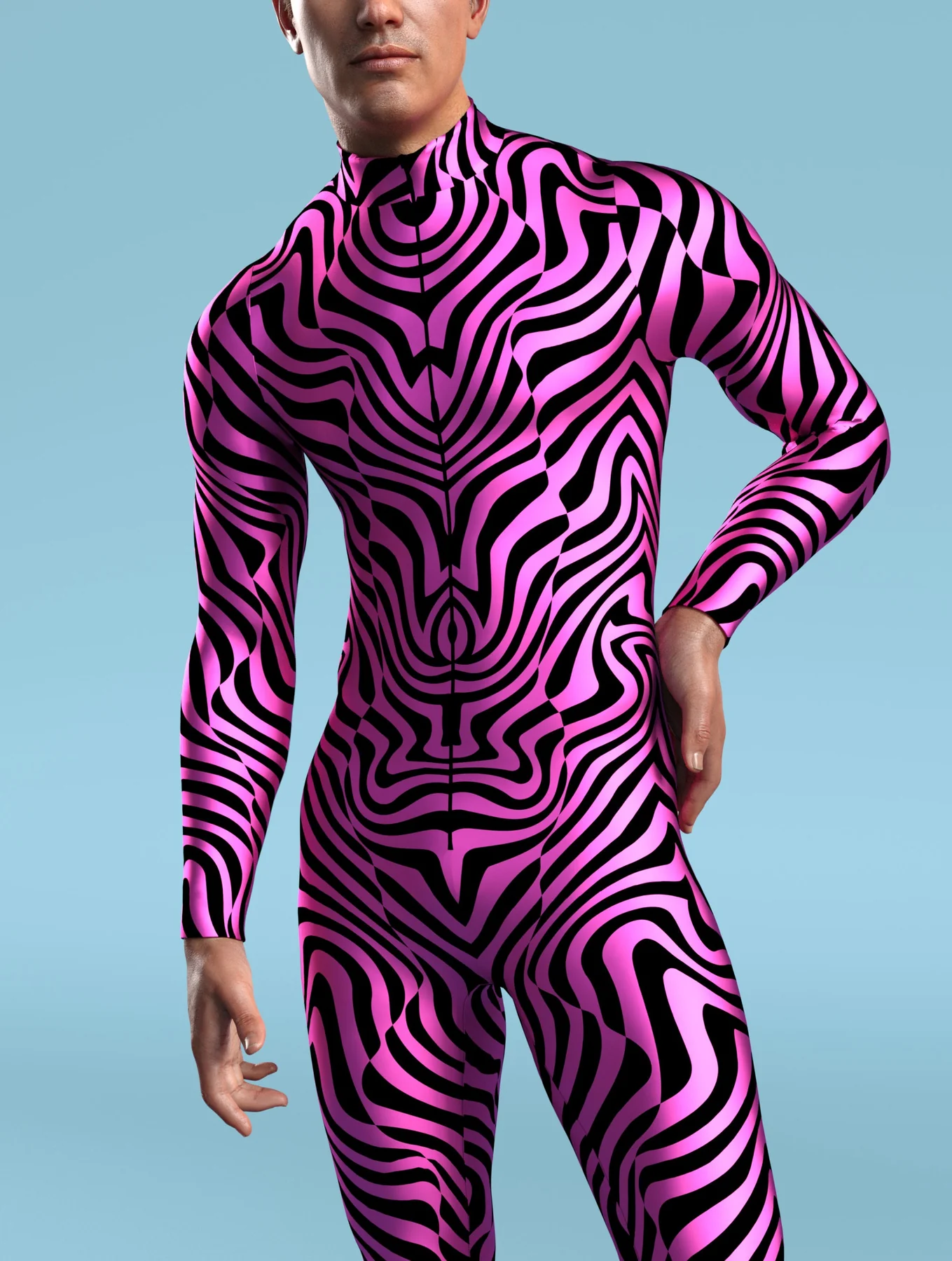 Pink Zebra Print Male Costume