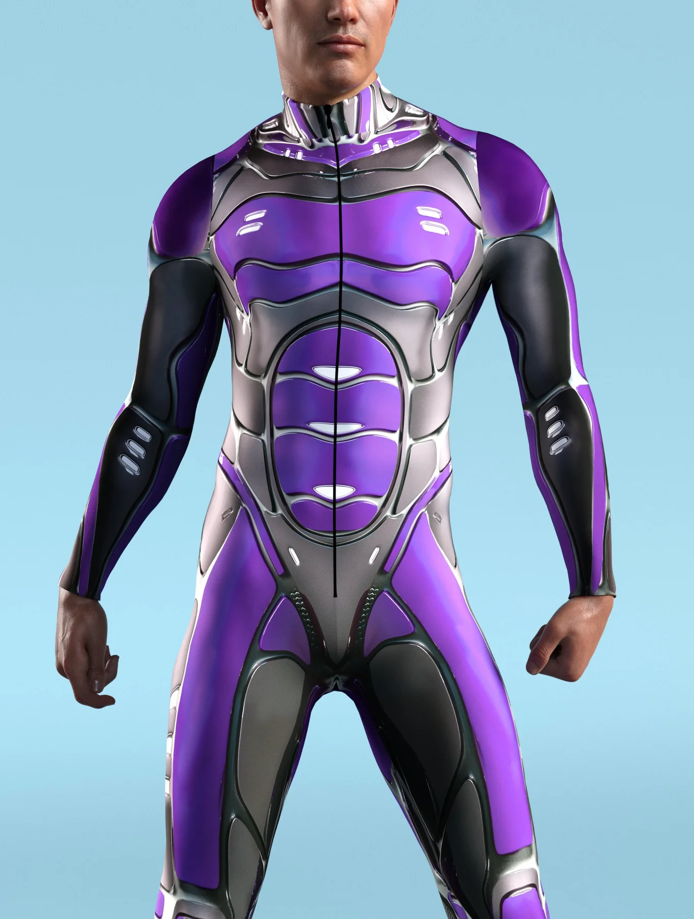 The Purple Storm Male Costume