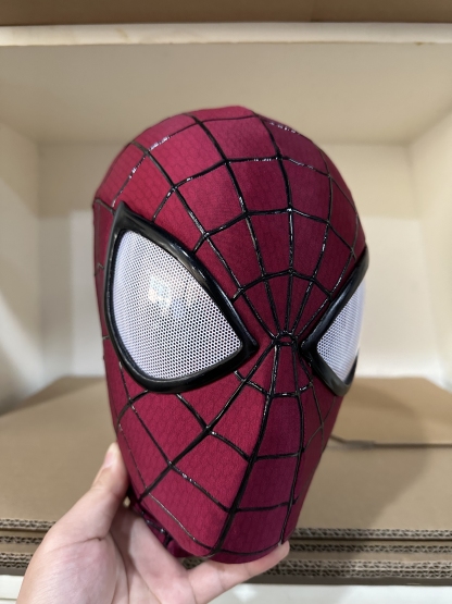 Customized Amazing Spiderman Mask,Amazing Spiderman 2 Cosplay Mask with Faceshell and Lenses,Wearable mask