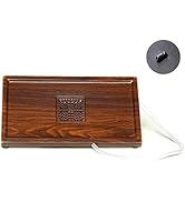 SILINE Wooden Tea Serving Tray,Chinese Kung Fu Tea Tray with Drain Hole and Pipe