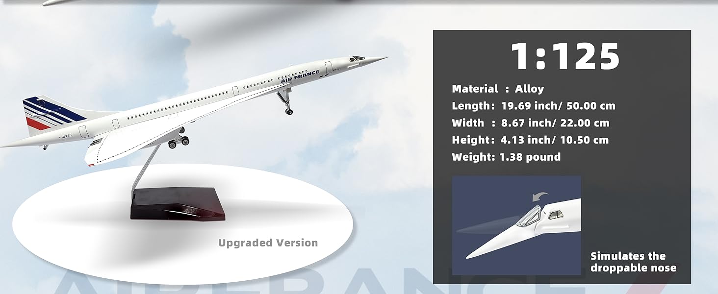 concorde model airplane;concorde plane model ;concorde 1/125 model;concorde metal model kits