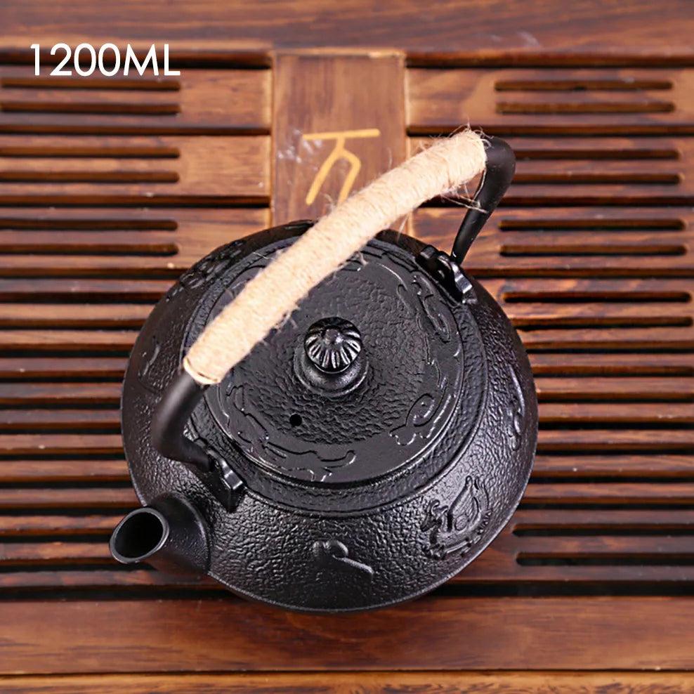 1.2L Cast Iron Kettle Imitate Southern Japan Semi-Manual Cast Iron Teapot For Home Boiling Kettle With Filter Buy Our Tea