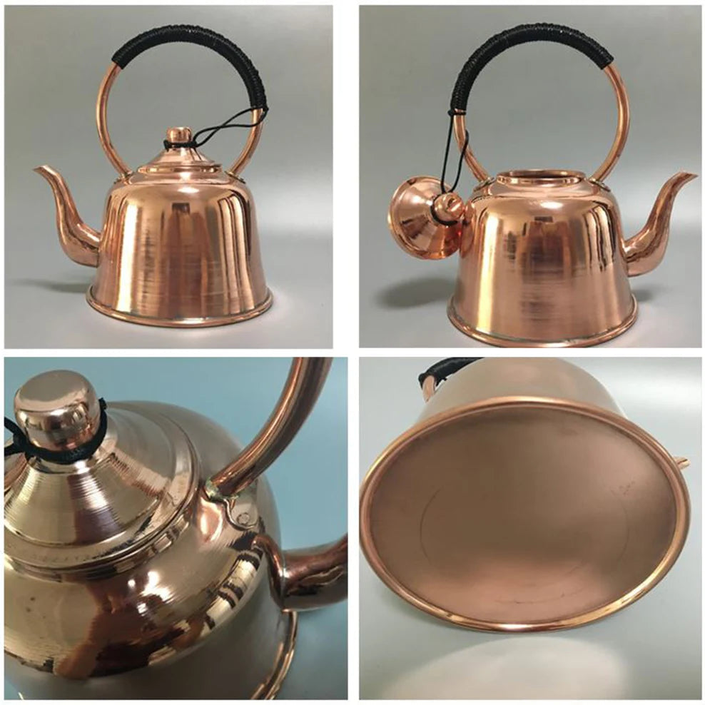 1.5L Pure Copper Teapot Thickened Red Copper Brass Boiling Kettle Anti-Scald Milk Tea Pot Vintage Copper Tea Set For Home Buy Our Tea