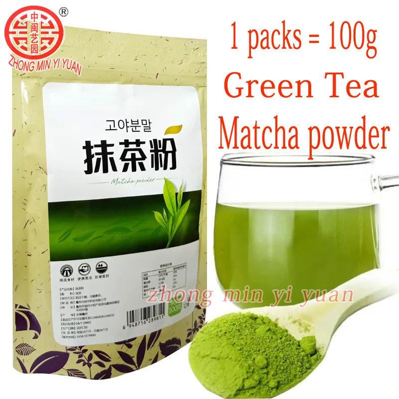 100g matcha tea powder Portable Mini Matcha Green Tea Powder Professional Kitchenpaper bags tea bag