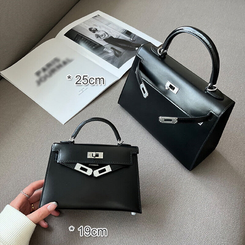 (19/25) Trapezoid Real Leather Flap Mini Tote Handbag Shoulder Bag Purse Clutch Buy Our Tea