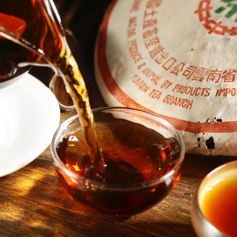 Sale pu er tea,357g oldest puer tea,ansestor antique,honey sweet,,dull-red Puerh tea wholesale 