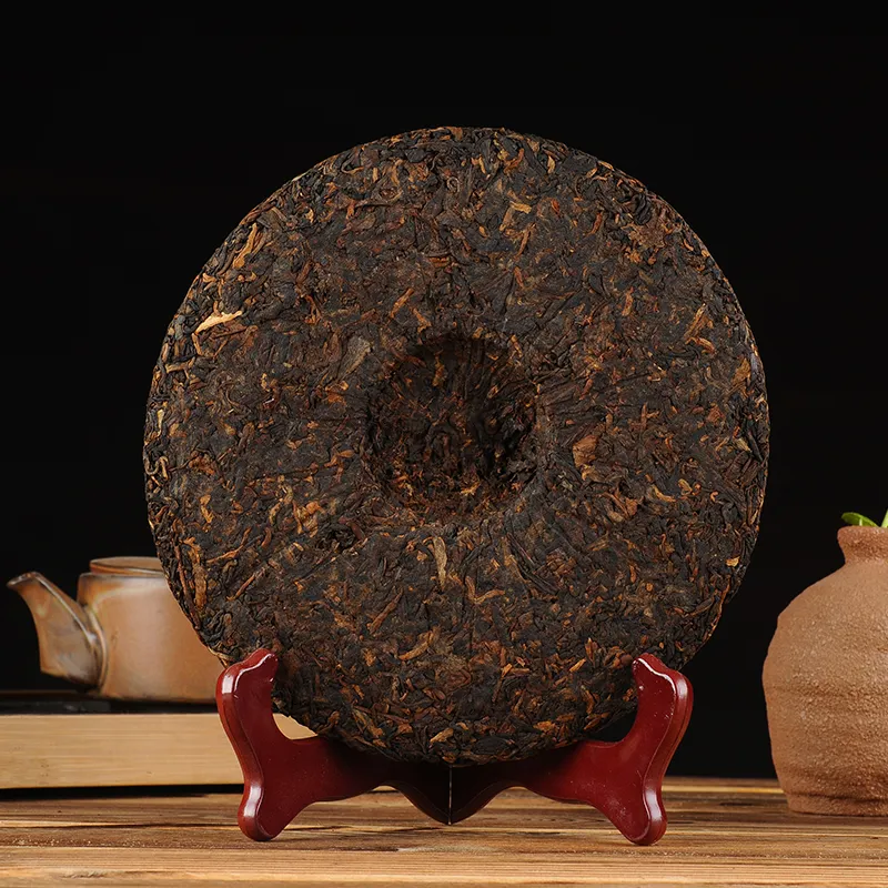 15 Years Aged Zhong Cha Green Seal Chinese Pu er Tea Yunnan Cooked Puer Ripe 357g