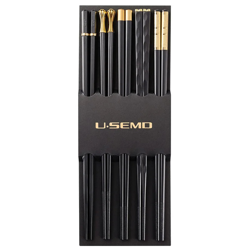 10 Pair / Set Stainless Steel Non-slip Alloy Chopsticks Home Hotel Restaurant Portable Healthy Food Stick for Sushi Chopsticks Buy Our Tea