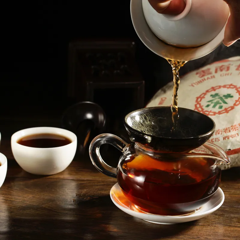 Sale pu er tea,357g oldest puer tea,ansestor antique,honey sweet,,dull-red Puerh tea wholesale 