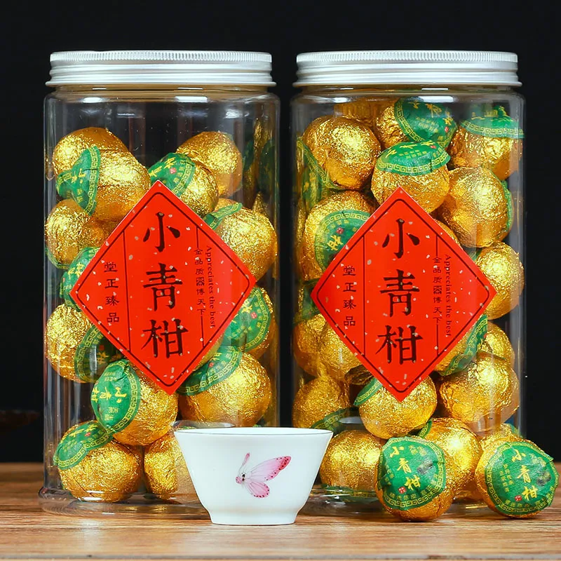 Natural Plant Tea Bag Tangerine Peel Pu'er Tea Bag DIY Chinese Qinggan Pu'er Tea about 250g Canned