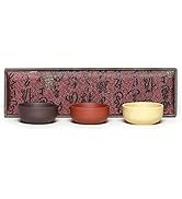 SILINE 3 Colors Zisha Gongfu Teacup,1.5 Oz Chinese Yixing Clay Kung Fu Tea Cup, Used with the Teapot