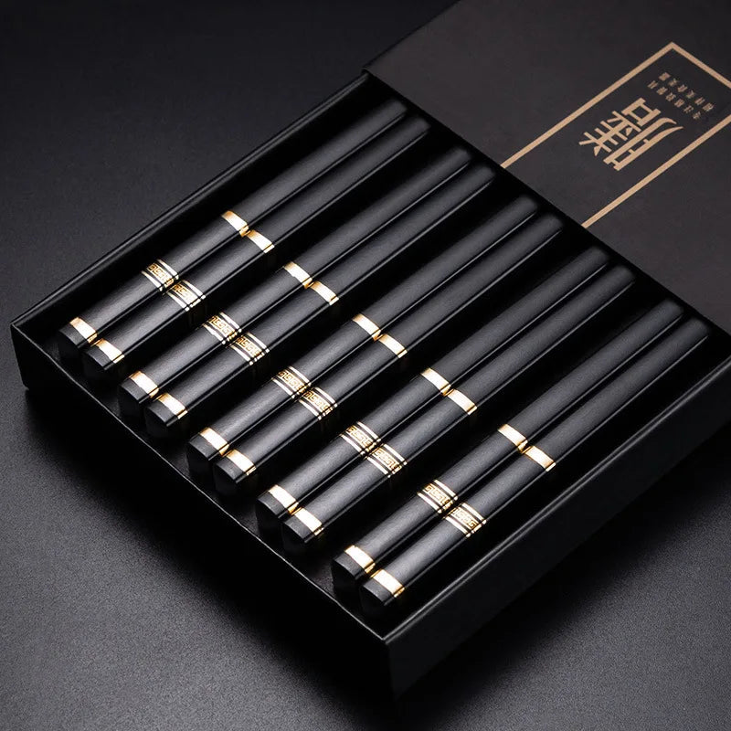 10 Pair / Set Stainless Steel Non-slip Alloy Chopsticks Home Hotel Restaurant Portable Healthy Food Stick for Sushi Chopsticks Buy Our Tea