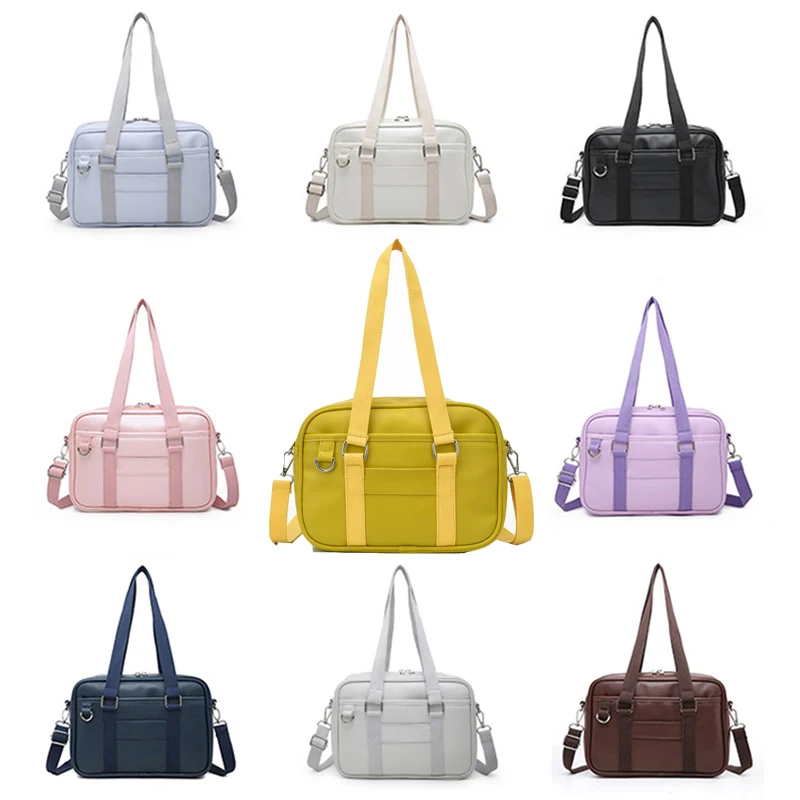 Japanese High School Student Handbags Girly Girl Messenger Bags Handbag JK PU Leather Shoulder Bags