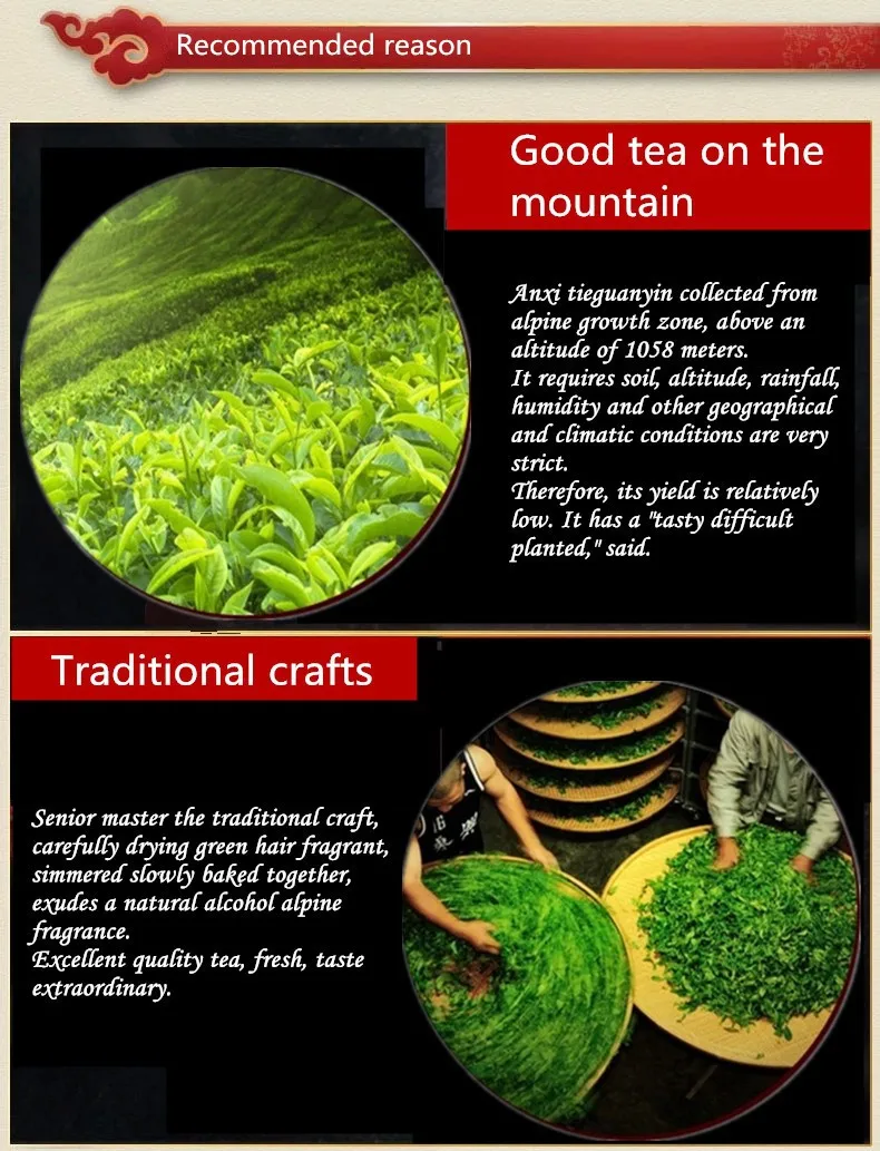  155g 10 packs Superior Healthy Chinese TiKuanYin Green Tea,TieGuanYin Oolong Tea, Green Food Gift Packing Iron cans Packing 