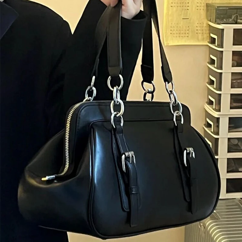 Fashion Women Girls HandBags Female Ladies Metal chains Shoulder Bags Messenger Bags bolsa viagem feminina