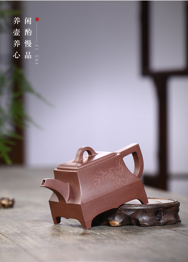 Square Bamboo Stone Pot One Pot Four Cups_12.jpg