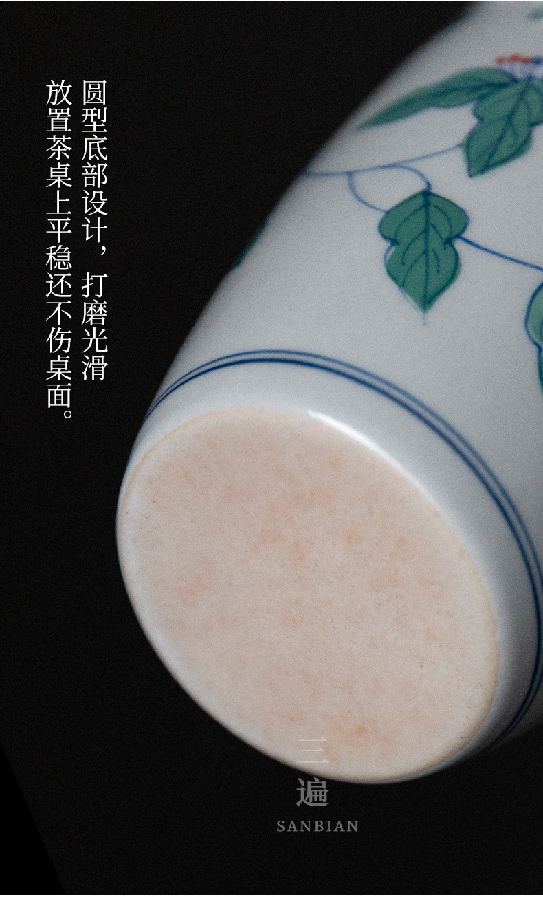 Grass and Wood Gray Hand-Painted Five-Seed Lotus Fair Mug_07.jpg