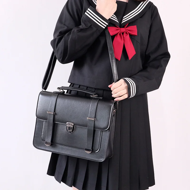Japan Style Basic High Quality Lolita JK Backpack Shoulder Bags Girl Students School Messenger Bags Briefcase Bookbags