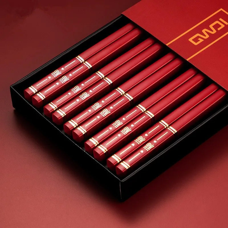 10 Pair / Set Stainless Steel Non-slip Alloy Chopsticks Home Hotel Restaurant Portable Healthy Food Stick for Sushi Chopsticks Buy Our Tea