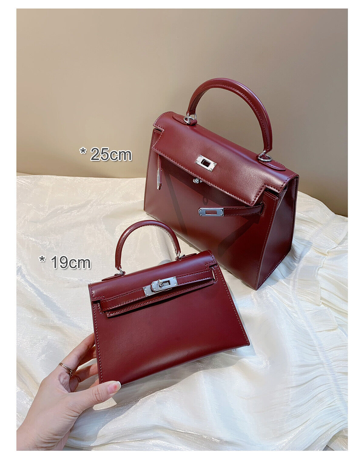 (19/25) Trapezoid Real Leather Flap Mini Tote Handbag Shoulder Bag Purse Clutch Buy Our Tea
