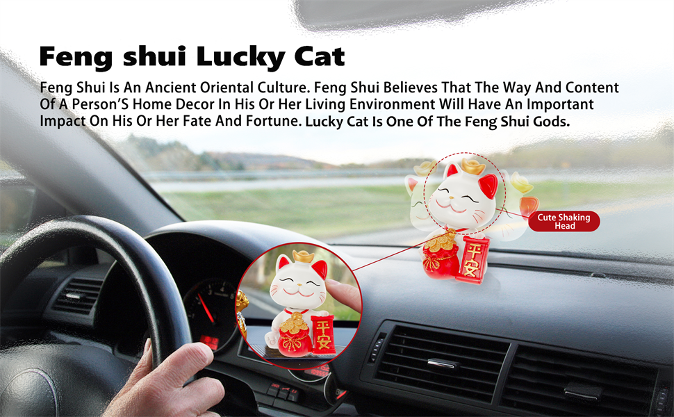 Maneki Neko Statue,Money Lucky Cat Figurine-Caishen Cat,CAI Shen Cat-Lucky Fortune Cat