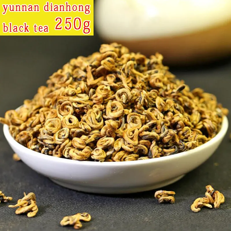 .quality good china tea Black tea DianGong sweet gold screw Yunnan chicken DianHong deqing DianGong 250g 