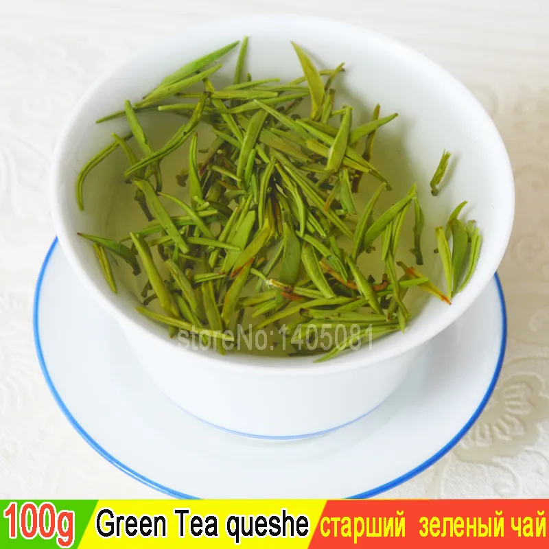 2023 high quality Green Tea Mingqian fried queshe Maojian tea 100 grams green healthy diet + 