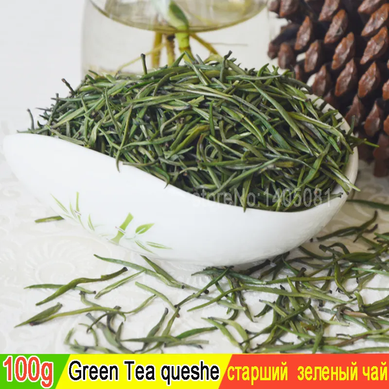 2023 high quality Green Tea Mingqian fried queshe Maojian tea 100 grams green healthy diet + 