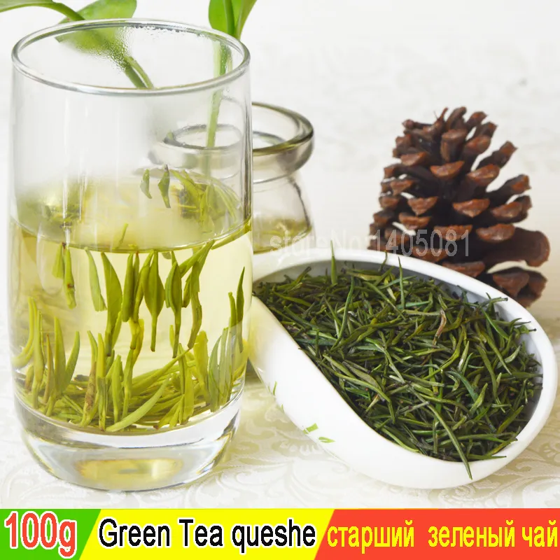2023 high quality Green Tea Mingqian fried queshe Maojian tea 100 grams green healthy diet + 
