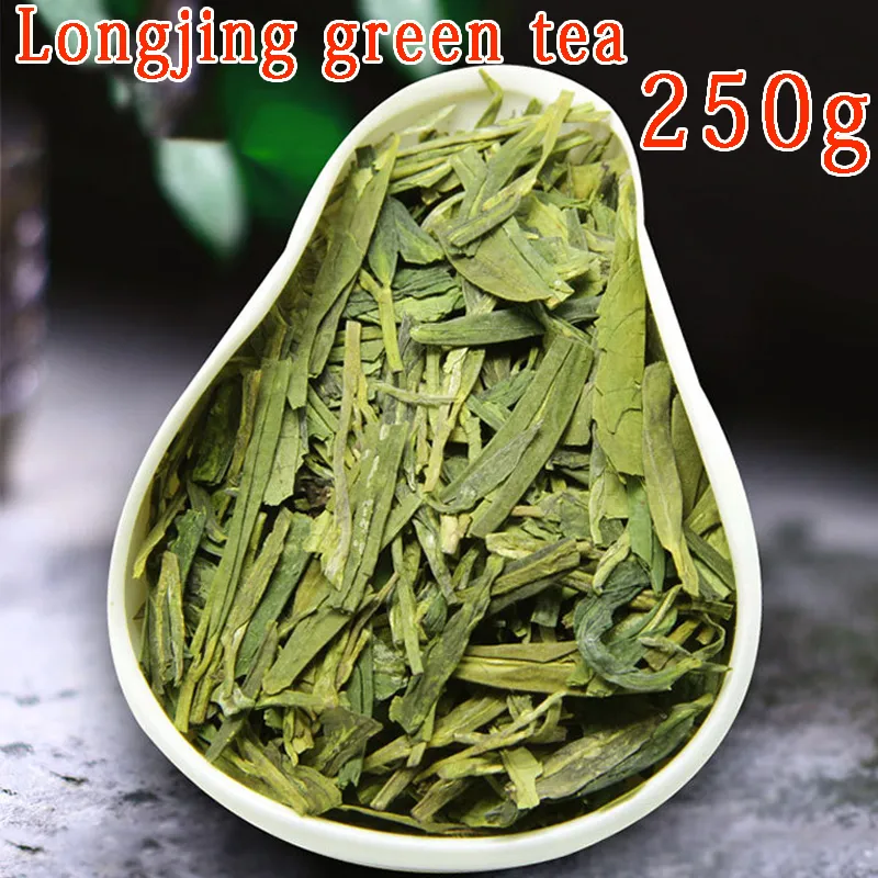 Good 2023 new handmade dragon well organic green tea, good quality Mingqian West Lake Longjing tea leaves 250g +Gift 