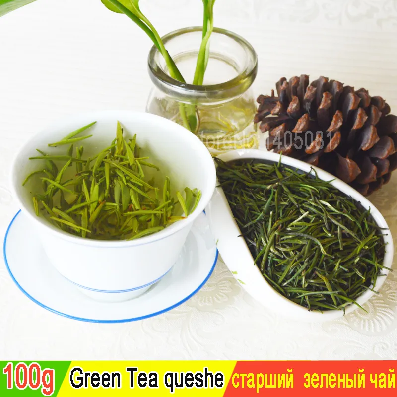 2023 high quality Green Tea Mingqian fried queshe Maojian tea 100 grams green healthy diet + 