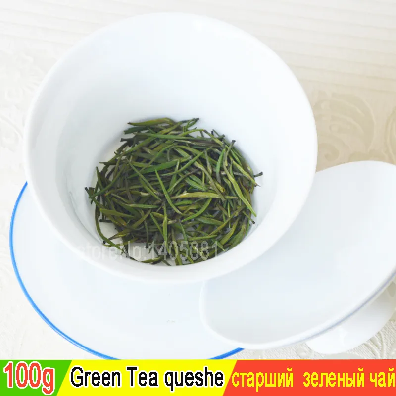 2023 high quality Green Tea Mingqian fried queshe Maojian tea 100 grams green healthy diet + 