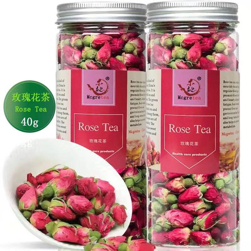 Yunnan authentic Phnom Penh tea with water dried rose natural big pink grass tea canned 40g
