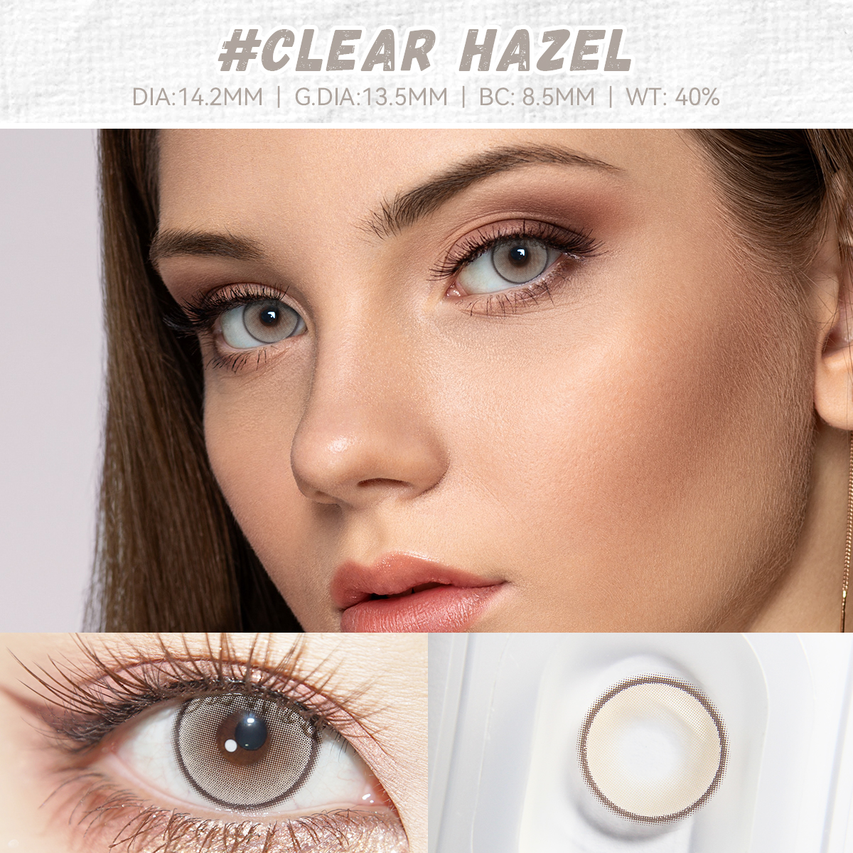 Clear Hazel | 6 Months Wear