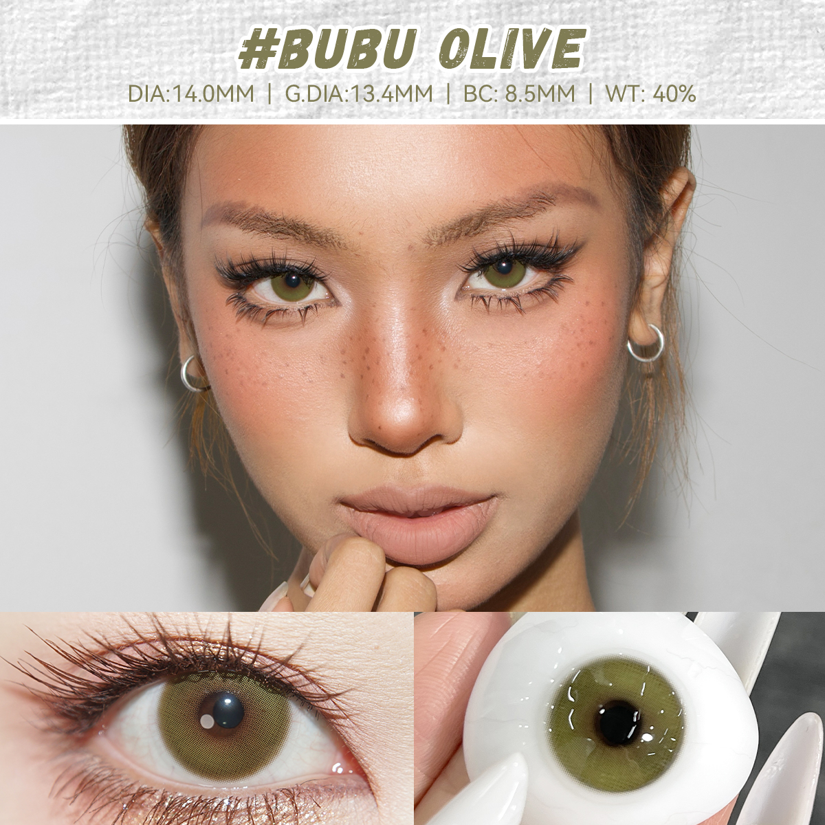 Bubu Olive 1-Day Lenses | 20 Pcs
