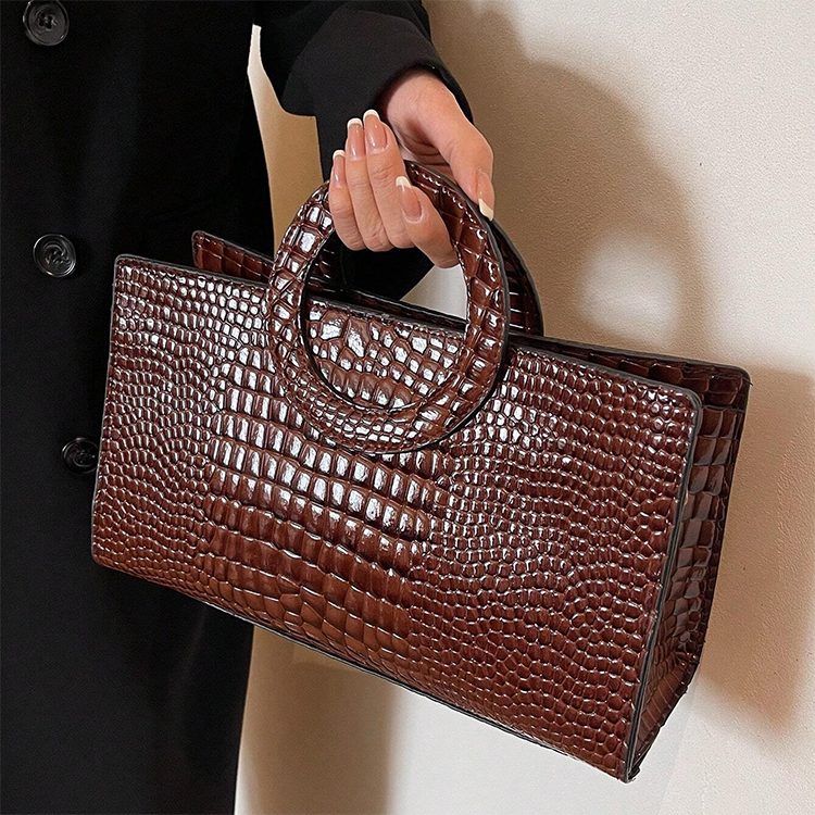 Retro Alligator Pattern Texture Leather Shoulder Bag