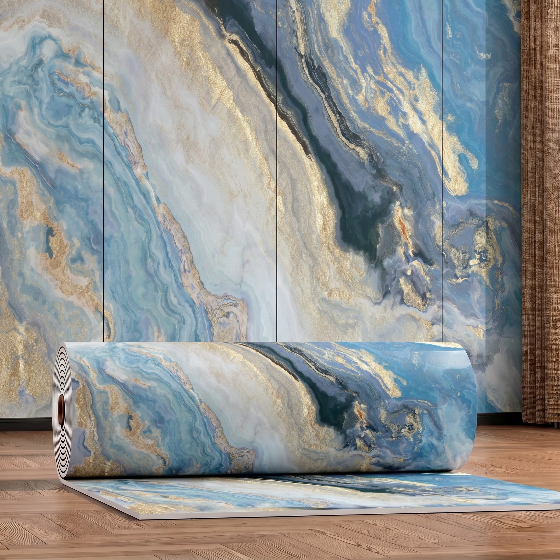 ⏳Limited-time 50% off 🏵️🧱✨ Self-Adhesive Marble Floor & Wall Sticker Roll –15.7 in × 9.84 ft