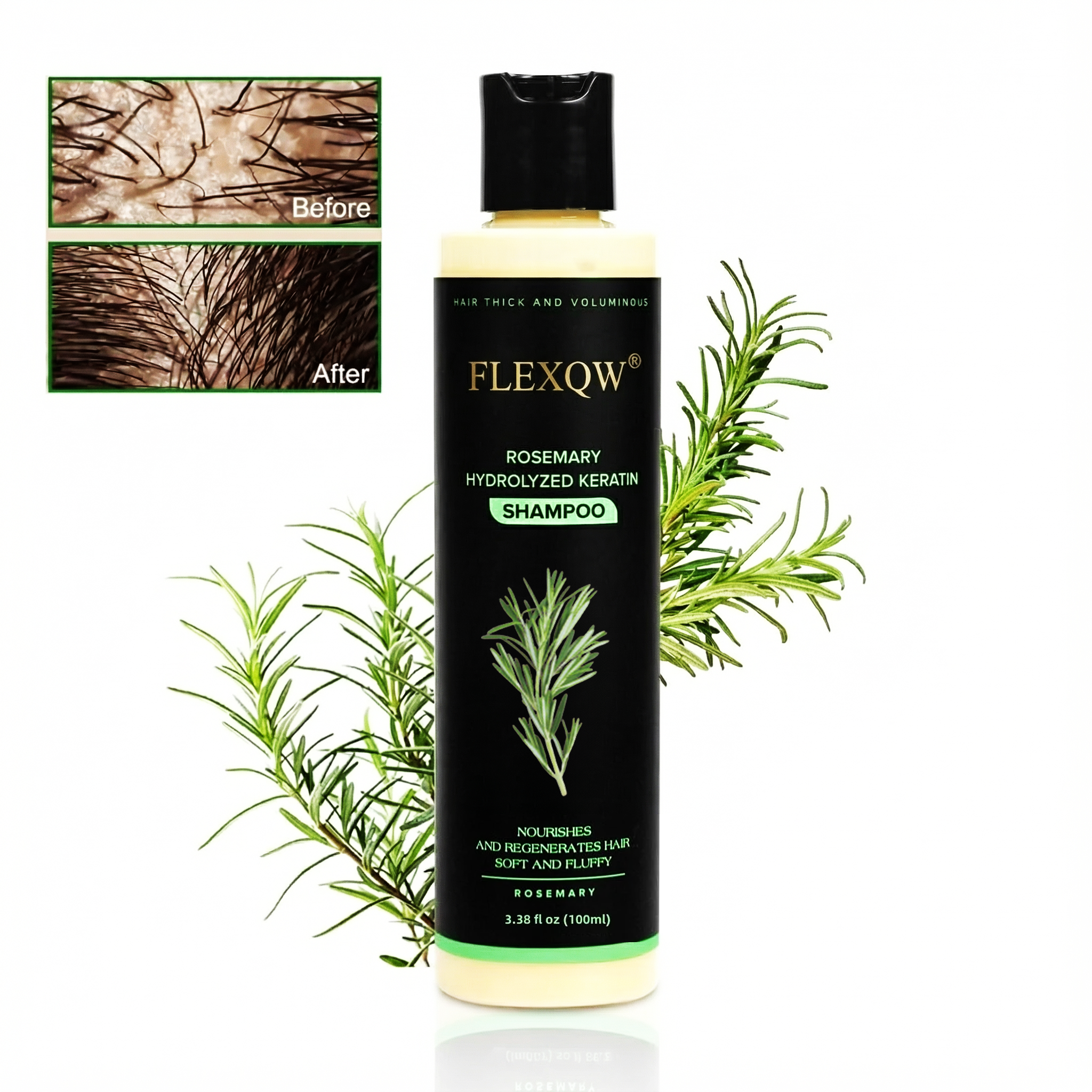 Organic Rosemary Keratin Hair Growth Shampoo