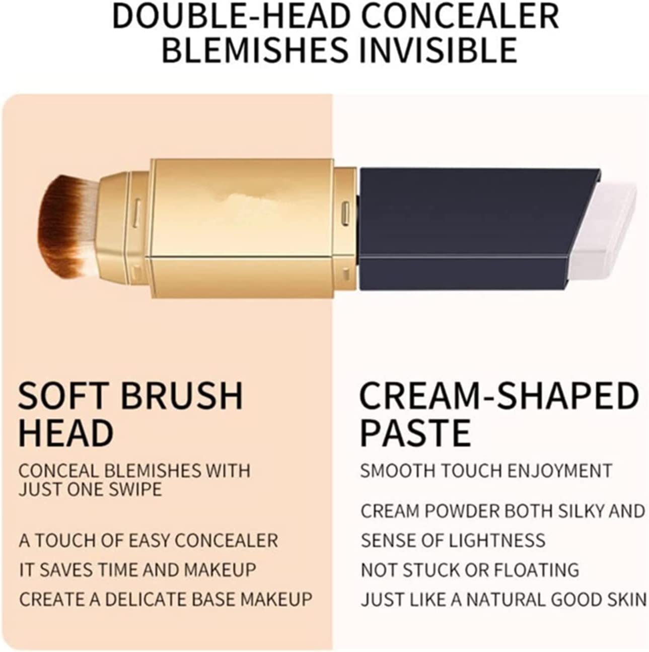 2 in 1 Colour Changing Foundation & Concealer Stick (Brush Included)