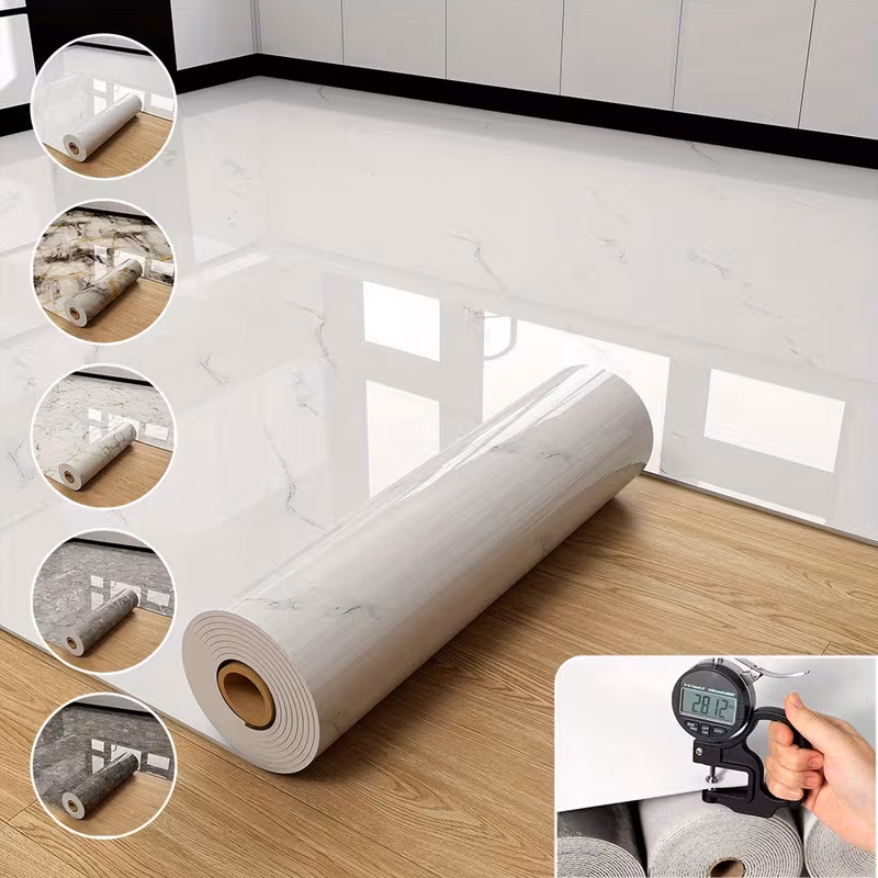 1 roll extra thick marble floor sticker wall stickers self   waterproof removable vinyl panels peel and stick luxury marble design in white black grey beige easy to clean   for bathroom   room bedroom renovation Product details 1