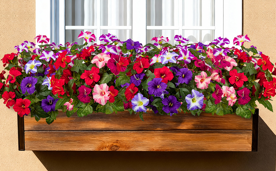 19 Inch Artificial Flowers for Outdoor Indoor Garden Home Decoration