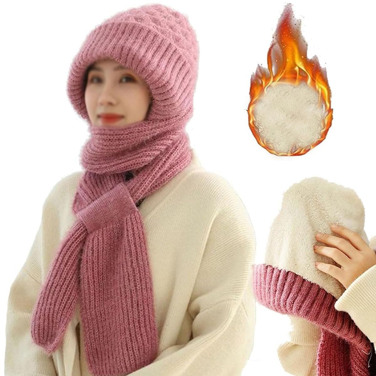 🎄Early Christmas Sale🎁 Integrated Ear Protection Windproof Cap Scarf