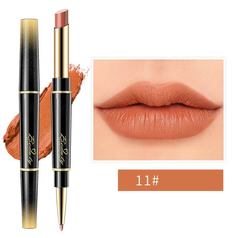 🔥Last Day 49% OFF-Double-ended Lipstick Automatic Lip Liner Matte Waterproof Non-fading Non-stick Lipstick