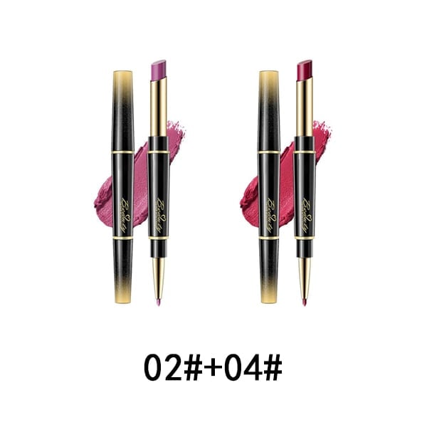 🔥Last Day 49% OFF-Double-ended Lipstick Automatic Lip Liner Matte Waterproof Non-fading Non-stick Lipstick