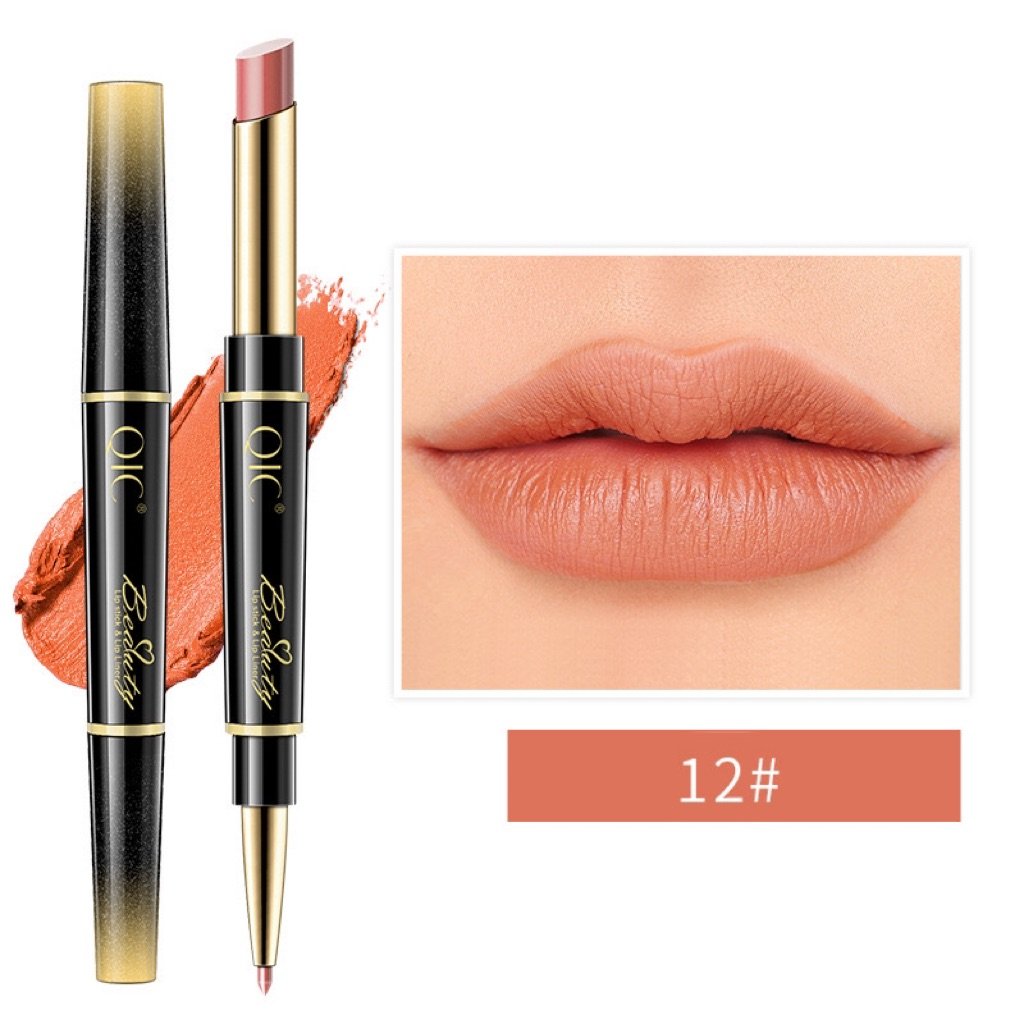 🔥Last Day 49% OFF-Double-ended Lipstick Automatic Lip Liner Matte Waterproof Non-fading Non-stick Lipstick