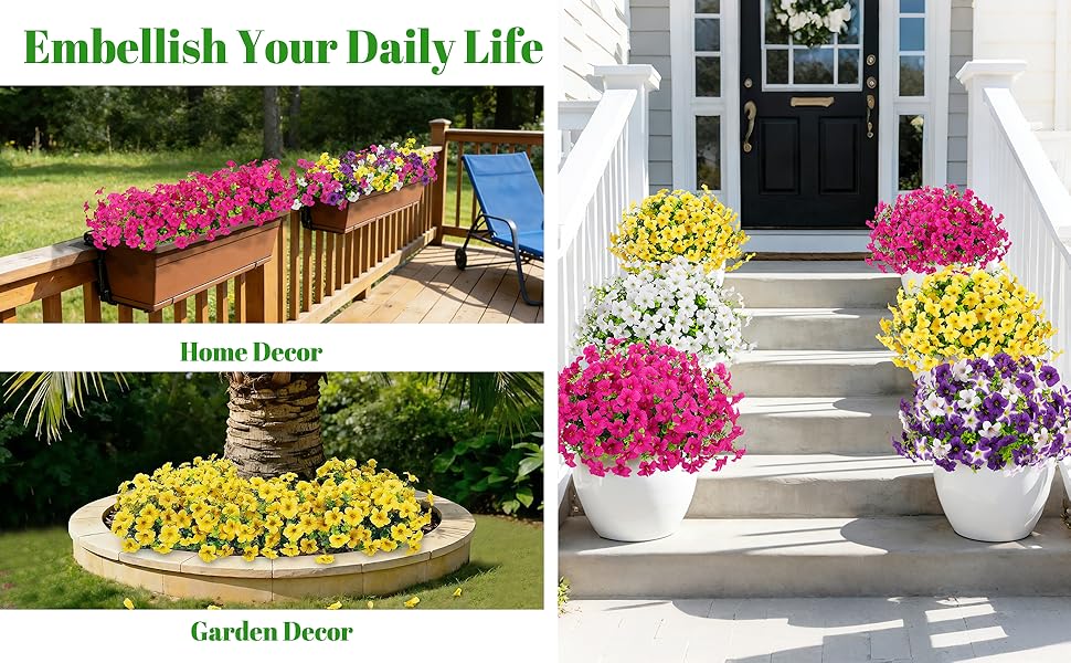 The artificial flowers for outdoors can bring beauty to your home all seasons