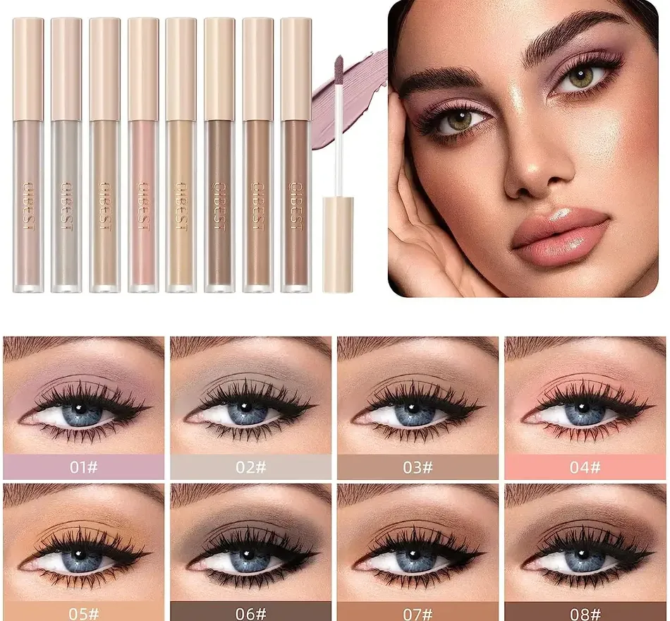 24 Colors Matte Liquid Eyeshadow Cream Nude Eye Makeup Long