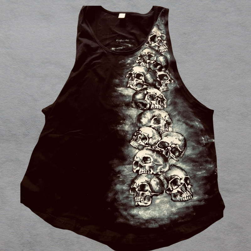 Street Trendy Skulls Printed Men's Vest